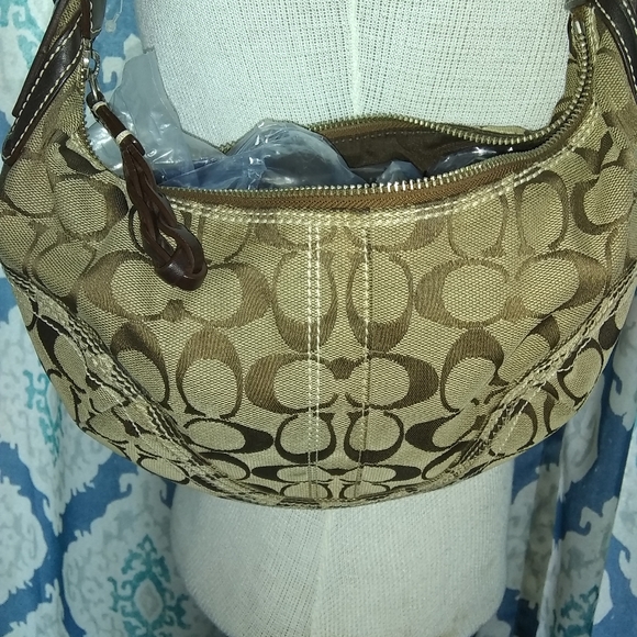 Coach tan and brown shoulder bag, Final Sale - Picture 3 of 6